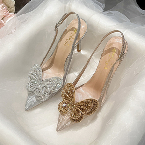 Nouvelles sandales slingback Talon Pour Femme avec strass, talons sexy pour femmes - Product Image 2