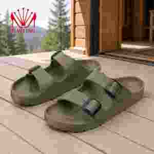 Sandales imperméables en EVA à deux sangles avec soutien ergonomique de la voûte plantaire, boucles réglables et semelle amortissante pour intérieur et extérieur - Product Image 1