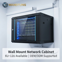 Armoire murale pour serveur, rack 9U 12U 19 pouces, rack de centre de données, armoire réseau télécom 42U