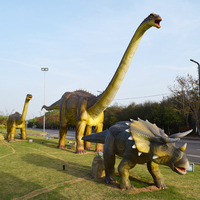 Modèle de dinosaure animatronique réaliste et animé pour parc d'attractions