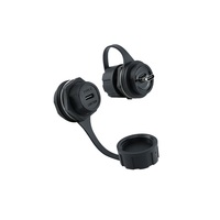 Adaptador Redondo de Nylon Tipo-C Impermeable IP67 Lshitech, Conector de Cable Macho/Hembra de 3A, 0.3-1m, Montaje en Panel USB-C