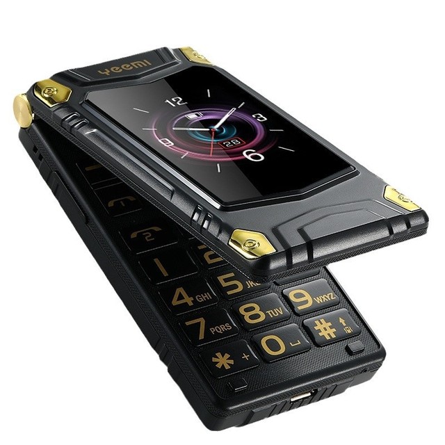 Big Button Flip Cellphone for Elderly with Dual Screen Power Bank Feature Russian Letters and Loud Speaker Unlocked