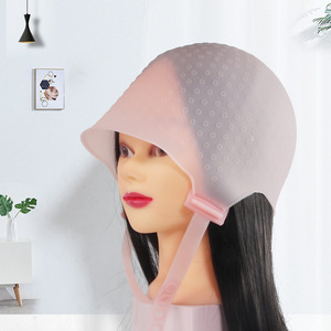 Bonnet de coloration capillaire en silicone 165 mm x 180 mm avec sangle pour traitement capillaire en salon - Product Image 2