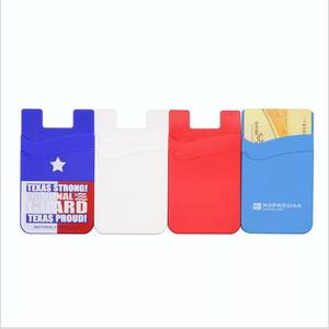 Factory Direct Sale <b>Cheap</b> <b>Gift</b> Custom Logo MM Silicone Phone Sticker 2 Layers ID Card Holder - Product Image 6