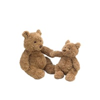 Sac à main en peluche ours bouclé réaliste EZBABY JC UK, série petits animaux, stock ODM personnalisable, techniques de lavage, anti-stress, PP