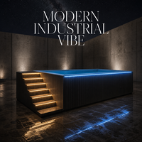 Piscine Conteneur Moderne 2026 de 6,2 m en Fibre de Verre de Haute Qualité avec Éclairage LED, Gris Mat Luxe Sans Rampe