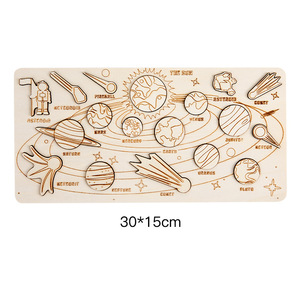 Système solaire en bois Montessori 8 planètes Puzzle <span class=keywords><strong>Jeu</strong></span> <span class=keywords><strong>de</strong></span> société pour enfants Jouets éducatifs Enfants Garçons Filles Aides à l'apprentissage précoce - Product Image 4