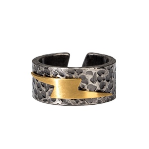 Craft Wolf <strong>Fashion</strong> <strong>Jewellery</strong> 316L Stainless Steel Flashing Lightning Ring - Product Image 1