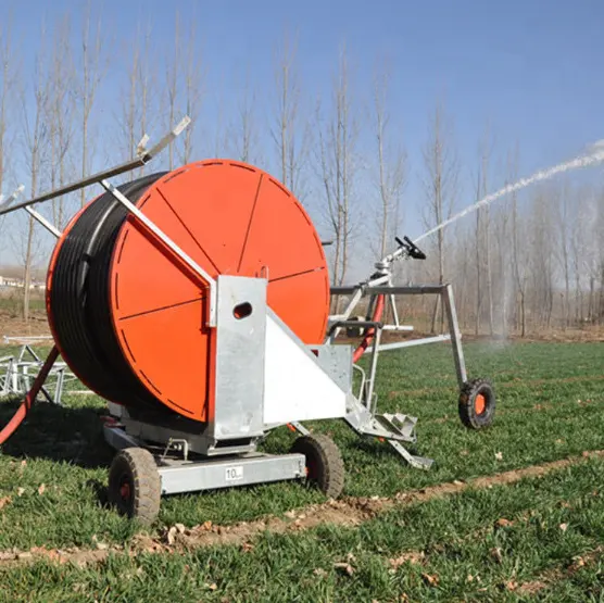 300 metros mangueira carretel sprinkler irrigação alta eficiência de energia mangueira carretel aspersão irrigação máquina