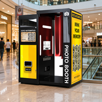 Photomaton Commercial Style Disco, Machine Interactive pour Selfies avec Imprimante Rapide et Appareil Photo Reflex Numérique pour Promotion d'Événements