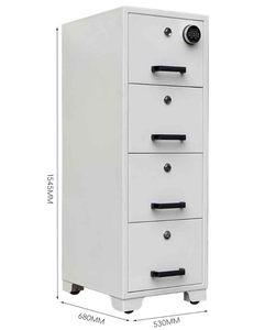 Tủ hồ sơ văn phòng hạng nặng với két chống cháy và chống trộm loại ngăn kéo mật khẩu điện tử khóa kết hợp cơ khí - Product Image 6