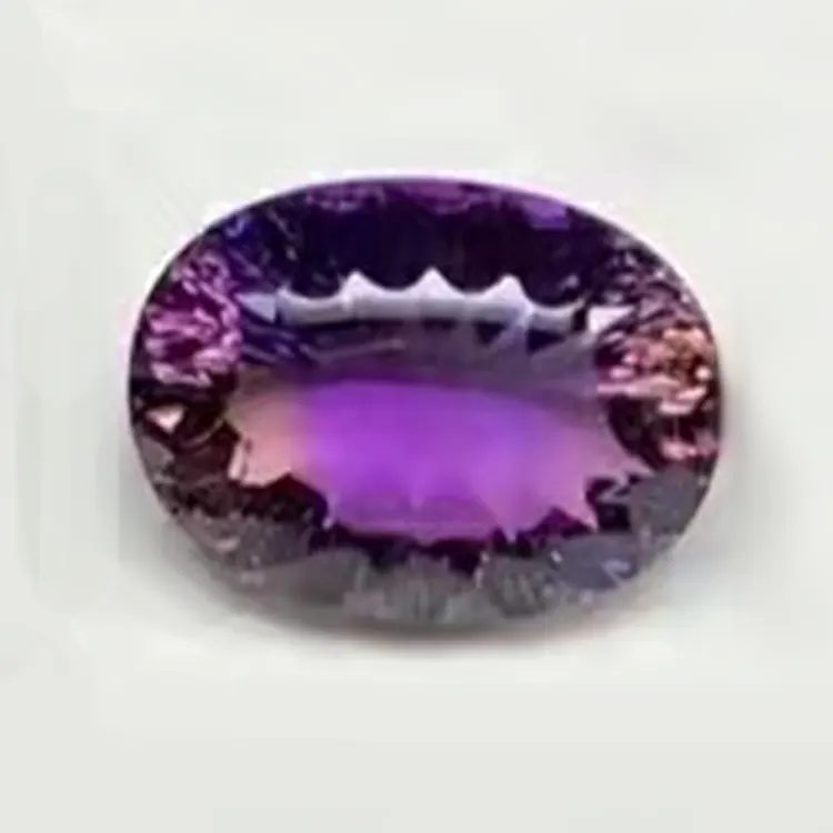Forme ovale 9x7mm ~ 16x12mm pierres précieuses en vrac 2 couleurs violet et jaune pierres précieuses à facettes naturelles pour bijoux amétrine naturelle