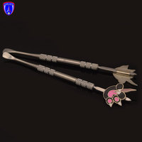 Mini cuillère à cire en acier pour la sculpture, outil créatif en forme de dessin animé, doré et argenté, pour la fabrication de badges métalliques et la cire