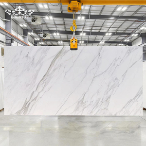 Baldosas de Mármol Blanco Calacatta con Acabado Pulido en Láminas Finas Goldtop OEM para Proyectos de Paredes o Pisos Interiores con Tamaño Estándar - Product Image 5