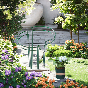 Support de plantes de jardin moderne en métal vert demi-rond GY GA-0024, support de fleurs en fer avec cage - Product Image 3