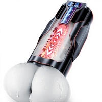 Männlicher Masturbator für Herren – BootyPop Automatischer Realistischer Po/Vagina-Stimulator mit 360°-Heizung, 10 Vibrationsmodi, 7 Stoßmodi, Taschenformat, LCD