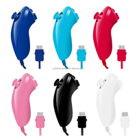 Contrôleur Nunchuck gauche incurvé pour manette Nintendo Wii et contrôleur de jeu