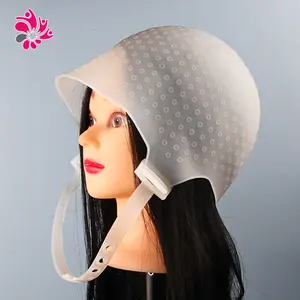 Custom Package Reusable Silicone Highlight Cap For Hair With Hook Needle