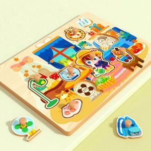 Nouvel Arrivage : Puzzle en Bois à Chevilles pour Bébé, Ludique et Éducatif Précoce, Thèmes : Circulation, Espace, Animaux - Product Image 4