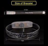 Fournitures de fête Décorations d'Halloween activées par la musique Bracelet lumineux LED Bracelet lumineux LED