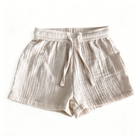 Ensemble deux pièces décontracté en coton et lin pour garçons, chemise à manches courtes à revers et short, couleur unie, tenue d'été décontractée pour tout-petits