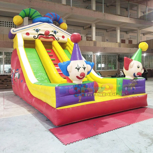 Tobogán inflable gigante con forma de payaso para niños, castillo inflable comercial con área de juegos. - Product Image 3