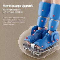 Nouvelle machine de massage des pieds électrique Shiatsu avec vibration, chauffage, rouleaux électriques, compression d'air pour les jambes et les mollets