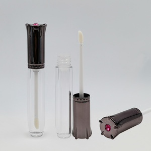 Unique Shine Rhinestone Decor Diamond Lip Gloss Packaging <b>Plastic</b> Liquid Lipstick Container Empty Lipgloss <b>Tubes</b> Makeup - Product Image 6