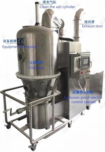 GFG-Serie Wirbels chicht prozessor Granulator pulver Industrieller Wirbels chicht trockner für Fischfutter Wasser produkte Geflügel feld - Product Image 3