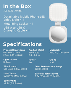 Từ Ảnh Tự Sướng Ánh Sáng Cho <span class=keywords><strong>Iphone</strong></span>, Điện Thoại Ánh Sáng Với Một Chiếc Gương, Ngay Lập Tức Tập Tin Đính Kèm Cho Magsafe, Cho Ảnh Tự Sướng, Hội Nghị Video - Product Image 6