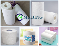 Línea de producción de papel higiénico/de cocina totalmente automática, máquina de corte y embalaje de papel tisú, punto a punto