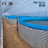 Bâche en PVC double couche galvanisée, flexible, durable, résistante à l'eau, pour couverture de bassin de 100m³ pour Tilapia, Poisson-chat, Koi