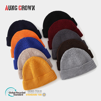 Gorro de Punto de Invierno de Alta Calidad, Gorro de Pescador con Puño, Gorro de Lana Personalizado con Logotipo Bordado