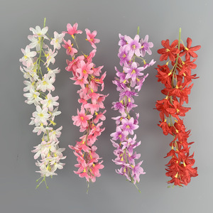 Guirlande de fleurs d'orchidées artificielles, bouquet en soie de 37 cm, pour mariage, décoration de la maison, accessoires - Product Image 2
