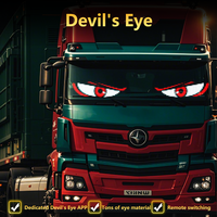 Écran électronique à LED souple Smart Devil Eye pour camion, camionnette, voiture, grand écran LED Devil Eye pour lunettes de camion