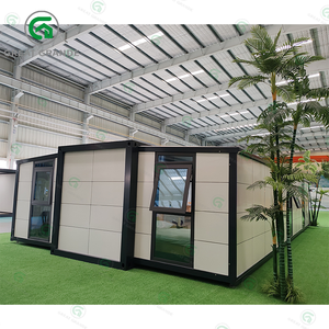 Pared de vidrio de lujo 40ft Prefab Container House Modular Oficina portátil 3 dormitorios Home Restaurant Container Shop Store Villa - Product Image 2