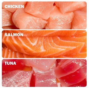 Nueva llegada de comida para gatos, venta al por mayor, 3 en 1, caja húmeda para gatos, golosinas para bocadillos para gatos, pollo cremoso, salmón, atún, sabores personalizados - Product Image 3