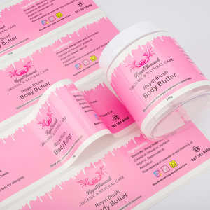 <span class=keywords><strong>Etiquetas</strong></span> Adhesivas Personalizadas con Logotipo Privado para Productos Cosméticos, <span class=keywords><strong>Etiquetas</strong></span> Impermeables para Botellas y Frascos de Manteca Corporal - Product Image 1