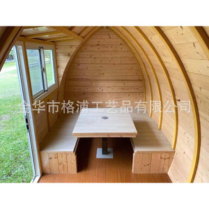 Mini caravane de voyage 6x2x2.5 en acier rose avec plancher en bois pour le camping, design tendance - Product Image 4