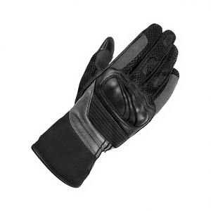 Gants de motocross en cuir, compatibles écran tactile, avec sangle de poignet réglable, respirants, protection des articulations en fibre de carbone - Product Image 1