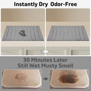 Alfombrilla de Baño de Piedra de Diatomita de Lujo, Plegable, Multifuncional, de Secado Rápido, Tallada, para Mayor Comodidad en el Baño - Product Image 2