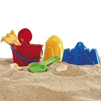Ensemble de jouets de plage 6 pièces, ensemble de seaux de plage pour enfants, outils de creusement de sable, jouets d'été pour nourrissons et tout-petits