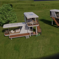 Nouvelle conception 2024 en promotion : Maison mobile capsule spatiale pour l'extérieur, taille personnalisable, utilisation en appartement, structure en acier