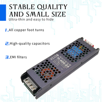 HHANG OEM Alimentation électrique à découpage double sortie pour bande LED intérieure mince AC/DC 100W-400W, 12V/24V, entrée 175-265V/90-135V