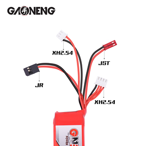 GNB GAONENG RC แบตเตอรี่ลิโป้ 3S 2500MAH 11.1V 5C สำหรับเครื่องส่งสัญญาณ FrSky Taranis X9D XH2.54 FUTABA JR JST Connector - Product Image 4