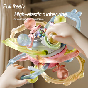 Hochet pour bébé, jouet à mâcher, jouet sensoriel pour bébé, cadeau, jouet d'entraînement à la préhension, jouet apaisant pour enfants - Product Image 3