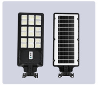 Lampadaire solaire LED intégré tout-en-un 200W/300W/500W, étanche IP65, pour extérieur, avec détecteur de mouvement et batterie au lithium