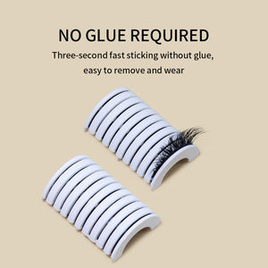 GLAMLASH 10Pcs Bande adhésive auto-adhésive pour cils Ruban adhésif réutilisable sans colle pour cils Colle pour cils hypoallergénique Outils de maquillage - Product Image 2