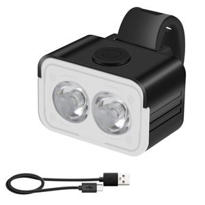 Éclairage avant de vélo Ultra étanche Ipx6 en alliage d'aluminium, éclairage de vélo à large rayonnement de 180 degrés pour le cyclisme - Product Image 1