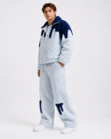 Ensemble de survêtement d'hiver pour homme MENGTU, veste matelassée respirante personnalisée, pantalon, garniture en polaire, col en sherpa, streetwear